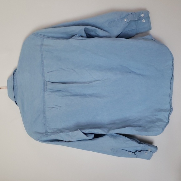 Warner brothers daffy duck 'stressed' denim button down shirt, women's size XS - Picture 5 of 5